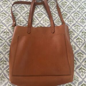 Madewell Tan Leather Tote Bag
